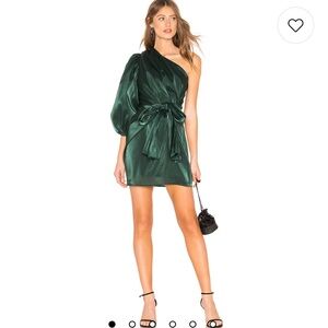 Lovers and Friends one shoulder puff sleeve mini dress